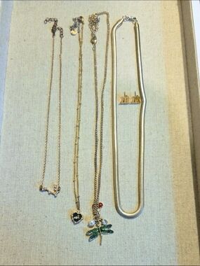 Gold-Tone Plated Pendant Necklaces Earrings, Jewelry Lot Brand